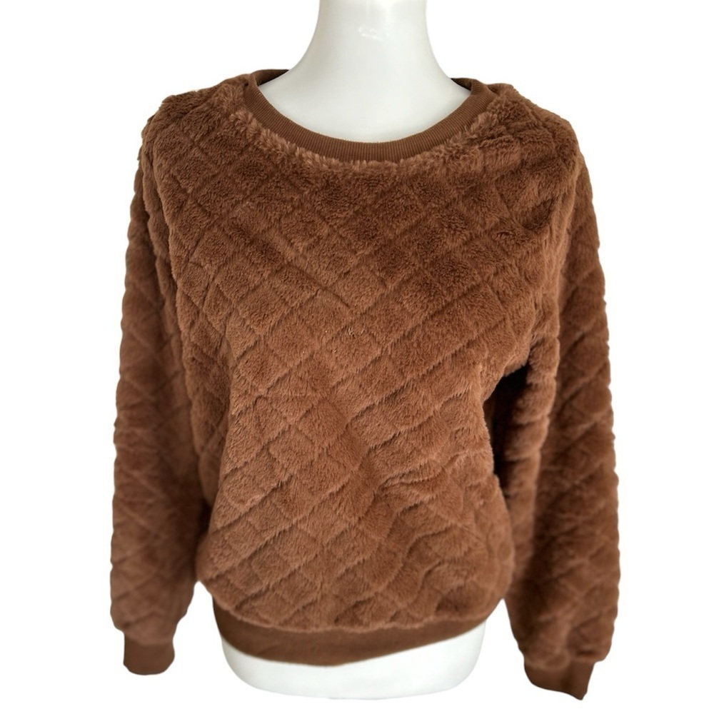 Crave Fame Fluffy teddy bear sweatshirt